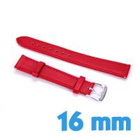 Bracelet montre cuir rouge 1.6 cm