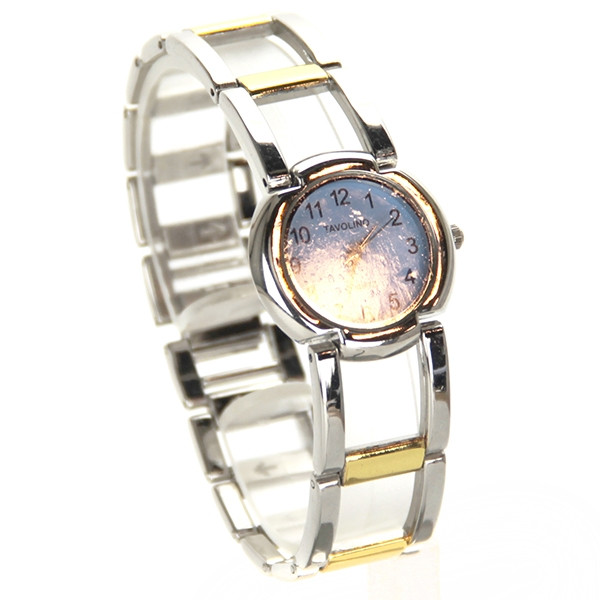 Montre-bijou Femme Melody En Acier Doré à Cristaux - Mouvement Quartz, Boîtier Cristal, état Occasion Très Bon