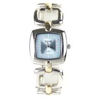 Montre carrée femme bicolore