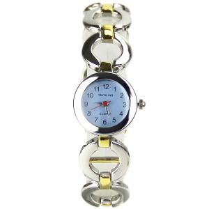 Montre femme metal bicolore