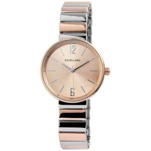 Montre acier bicolore rose argenté Excellanc