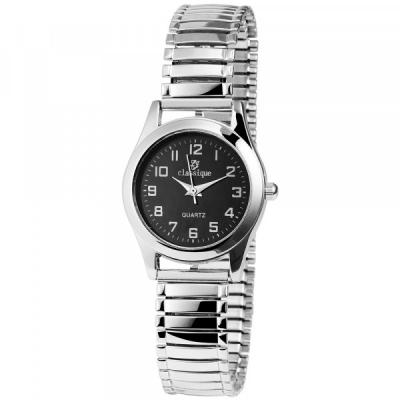 Bracelet De Montre Extensible Acier Inoxydable - Sangle Élastique Confortable Argent Ou Noir