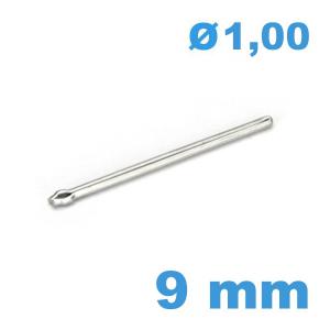 Goupille fendue pour bracelets  diamètre 1 mm Longueur : 9mm 