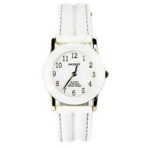 Montre femme bracelet cuir blanc