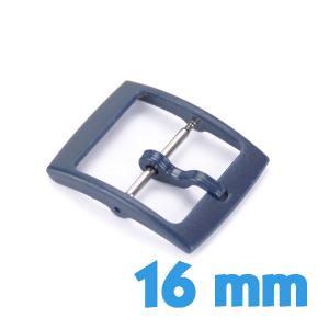 Fermoir montre 16 mm bleu nuit plastique