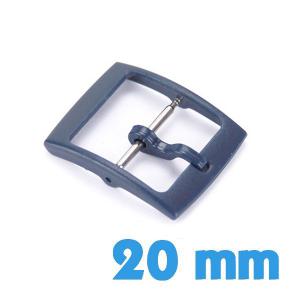 Fermoir bleu plastique ardillon 20 mm