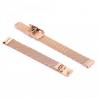 Bracelet montre acier maille milanaise doré rose 13 mm