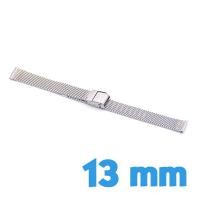 Bracelet montre maille milanaise argent 13 mm