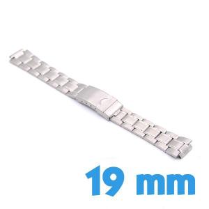 Bracelet de montre métal 19mm argenté