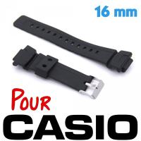 Bracelet Casio G Shock 16 mm silicone noir