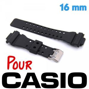 Bracelet Casio G Shock boucle double noir 16 mm