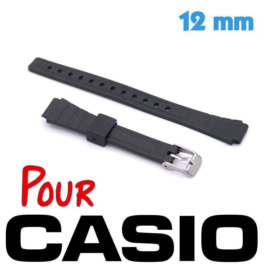 Casio Bracelet Montre Noir Résine Métal Pour PRW-60FC PRW-50FC