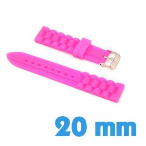 Bracelet Montre Silicone 20 mm Rose