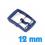 Boucle Ardillon Plastique Bleu 12 mm