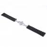 Bracelet de Montre Acier Noir 24 mm + Cache Pompe