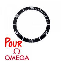 Insert Lunette Montre OMEGA Seamaster Homme Noir