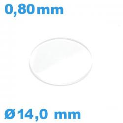 Verre Saphir Montre 14.0*0.80 mm