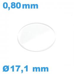 Verre Saphir Montre 17.1*0.80 mm