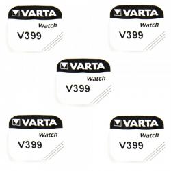 Lot 5 Piles de Montre Varta 399 1,55 V