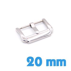 Boucle 20 mm acier inoxydable argenté ardillon