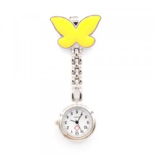 Montre Infirmière Papillon Jaune