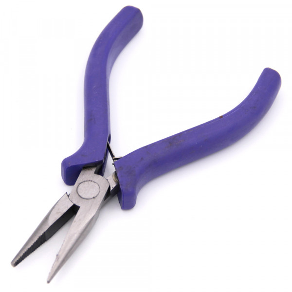 Pince à Bec Long Extra Longue 25° - Acier Carbone, 280 Mm Noir - Pour Bijouterie, Carrosserie, Modélisme, Espaces étroits