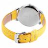 Montre jaune pour femme avec coeurs