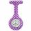 Montre Infirmière Originale à Pois - Violet