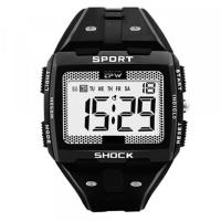 Montre Gros Chiffres Cadran LCD Noir