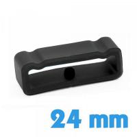 Passant de bracelet de montre noir pour Garmin Forerunner 235 220 230 620  630 735 - PVC - 24 mm