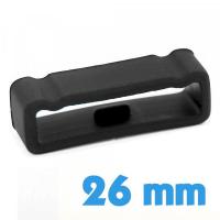 Passant Montre Silicone Noir 26 mm pour GARMIN