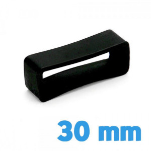Passant pour Bracelet de Montre Silicone Noir 30 mm