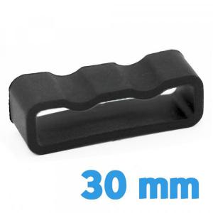 Passant pour Bracelet de Montre Silicone Noir 30 mm