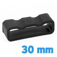 Passant pour Bracelet de Montre Silicone Noir 30 mm