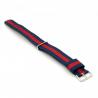 Bracelet pour Montre NATO Nylon 18 mm bleu et rouge