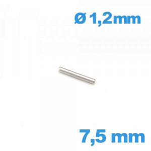 Goupille Droite 7,5 mm pour montre - Diamètre 1,2 mm