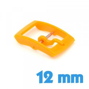Boucle Ardillon pour Montre - Plastique Orange 12 mm