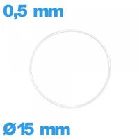 Joint  montre O-ring 15 X 0,5 mm   étanchéité silicone