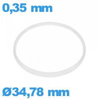 Joint d'horlogerie ISO Swiss  blanc 34,78 X 0,35 mm  