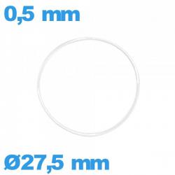 Joint de montre silicone - 27,5 X 0,5 mm  O-ring