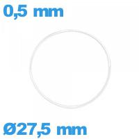 Joint de montre silicone - 27,5 X 0,5 mm  O-ring