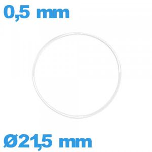 Joint torique 21,5 X 0,5 mm horlogerie transparent  silicone