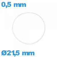 Joint torique 21,5 X 0,5 mm horlogerie transparent  silicone