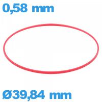 Joint  pour montre ISO Swiss cylindrique 39,84 X 0,58 mm   étanchéité 