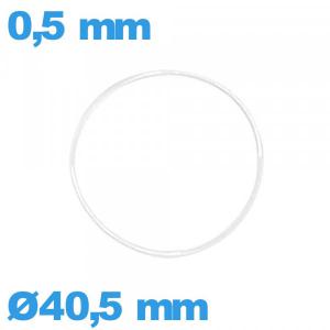 Joint silicone  pour horlogerie 40,5 X 0,5 mm torique  étanchéité 