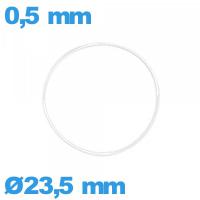 Joint O-ring silicone 23,5 X 0,5 mm transparent d'horlogerie pas cher
