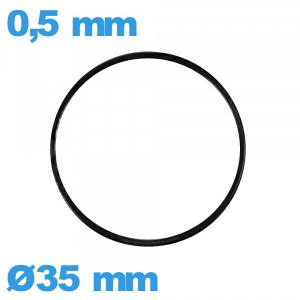 Joint  pour montre iso swiss 35 X 0,5 mm plat  étanchéité nitrile