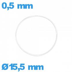 Joint silicone transparent pour horlogerie - 15,5 X 0,5 mm O-ring