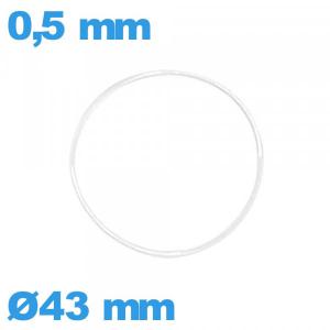 Joint O-ring silicone 43 X 0,5 mm  de montre pas cher