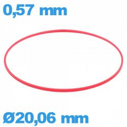 Joint de marque ISO Swiss rouge 20,06 X 0,57 mm cylindrique montre 